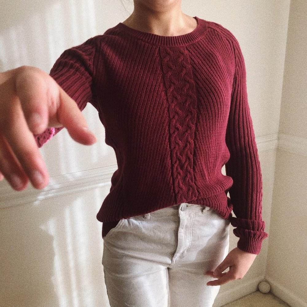 Nautica Women’s Single Cable Knit Tunic Sweater